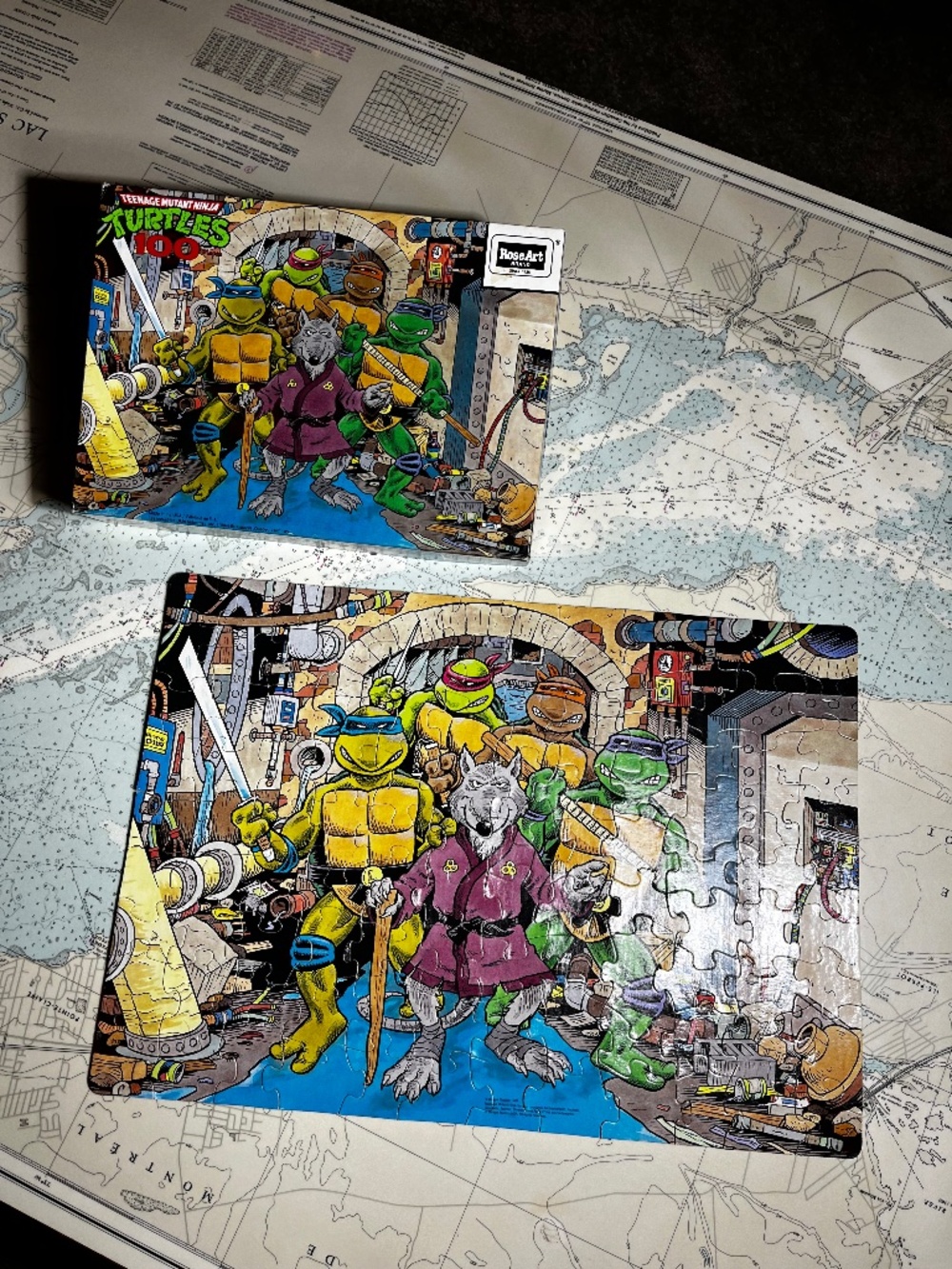 Vintage 1990 Teenage Mutant Ninja Turtles Puzzle with Splinter